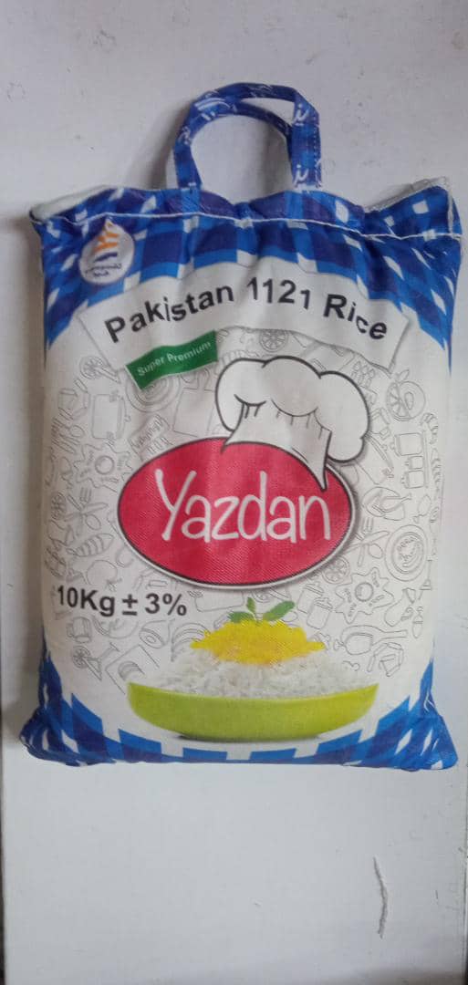 برنج پاکستانی استیم یزدان کیسه ده کیلویی