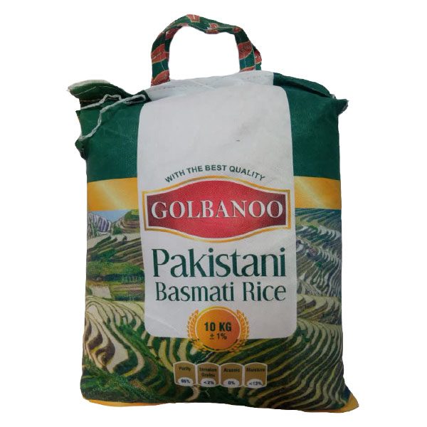 برنج باسماتی پاکستانی گل بانو کیسه 10 کیلوگرم
