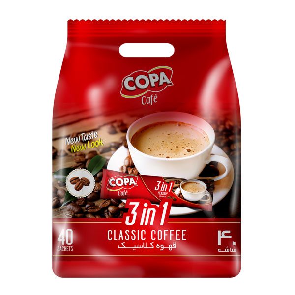 قهوه کلاسیک 3in1 کوپا 40 ساشه 18 گرمی