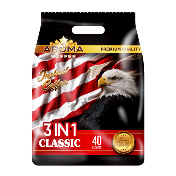 قهوه کلاسیک عقابی 3in1 آروما – 40 ساشه 18 گرمی