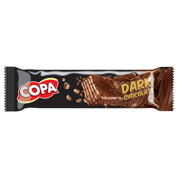 ویفر کاکائویی با طعم شکلات تلخ کوپا – بسته 30 عددی