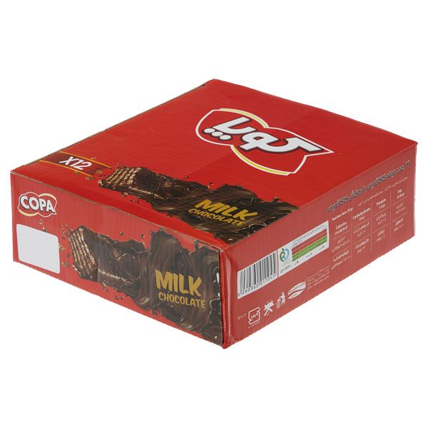 ویفر کاکائویی با طعم شیری کوپا – بسته 30 عددی